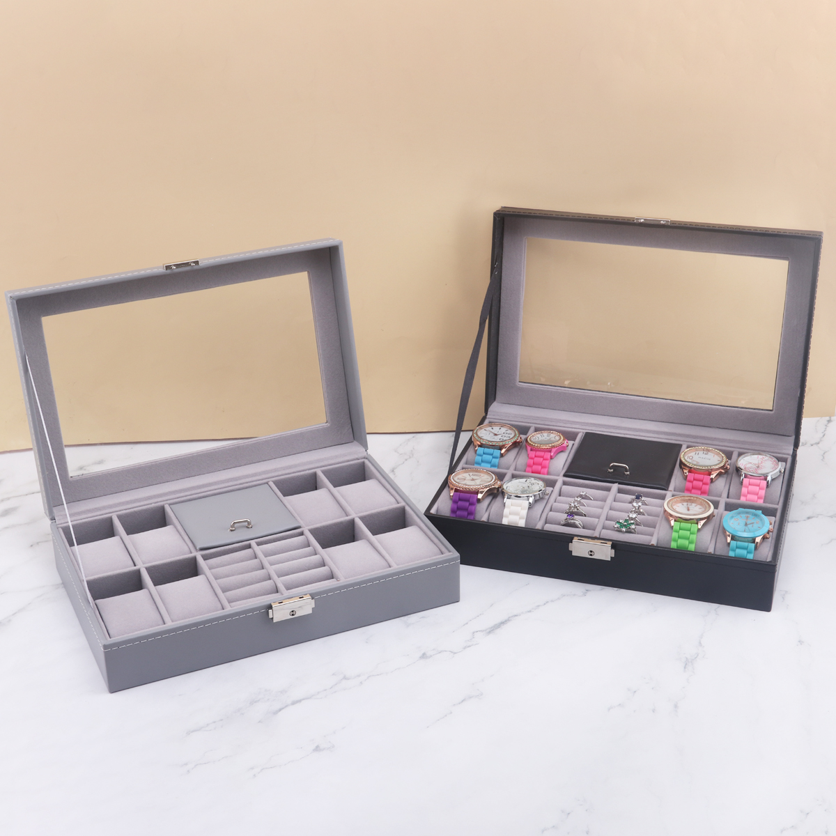 Luxury Watch Packaging Box - 8-grid light luxury watch and jewelry