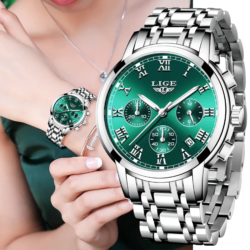 Luxury Watch Female - LIGE 2024 New Fashion Women Watches