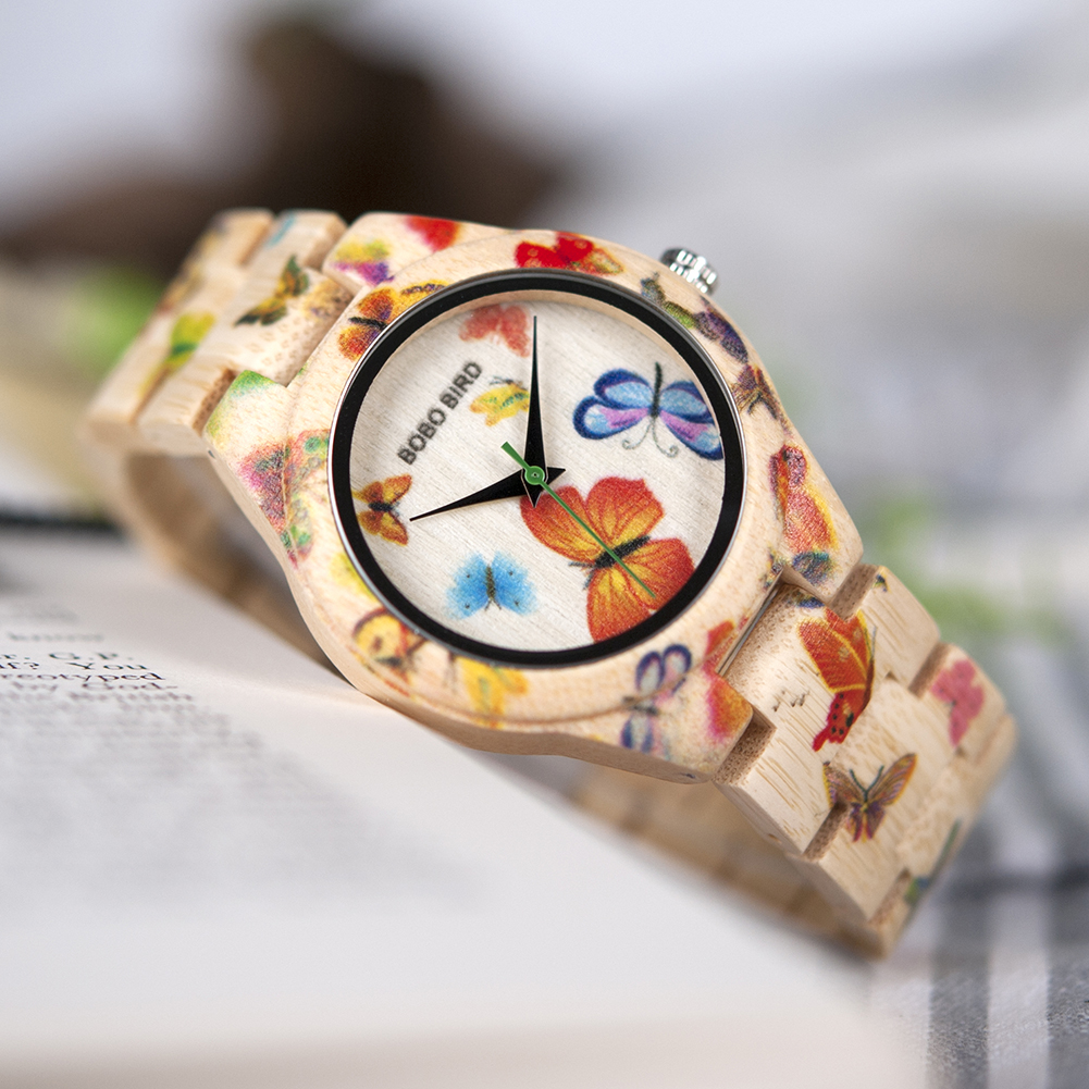 Luxury Watch Female - BOBO BIRD Wood Women Watches Luxury