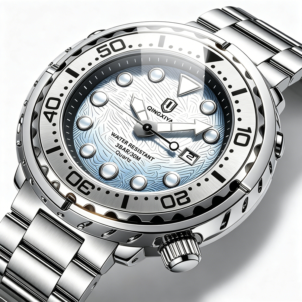Luxury Watch Mockup - QINGXIYA Fashion Men Watch Top Brand