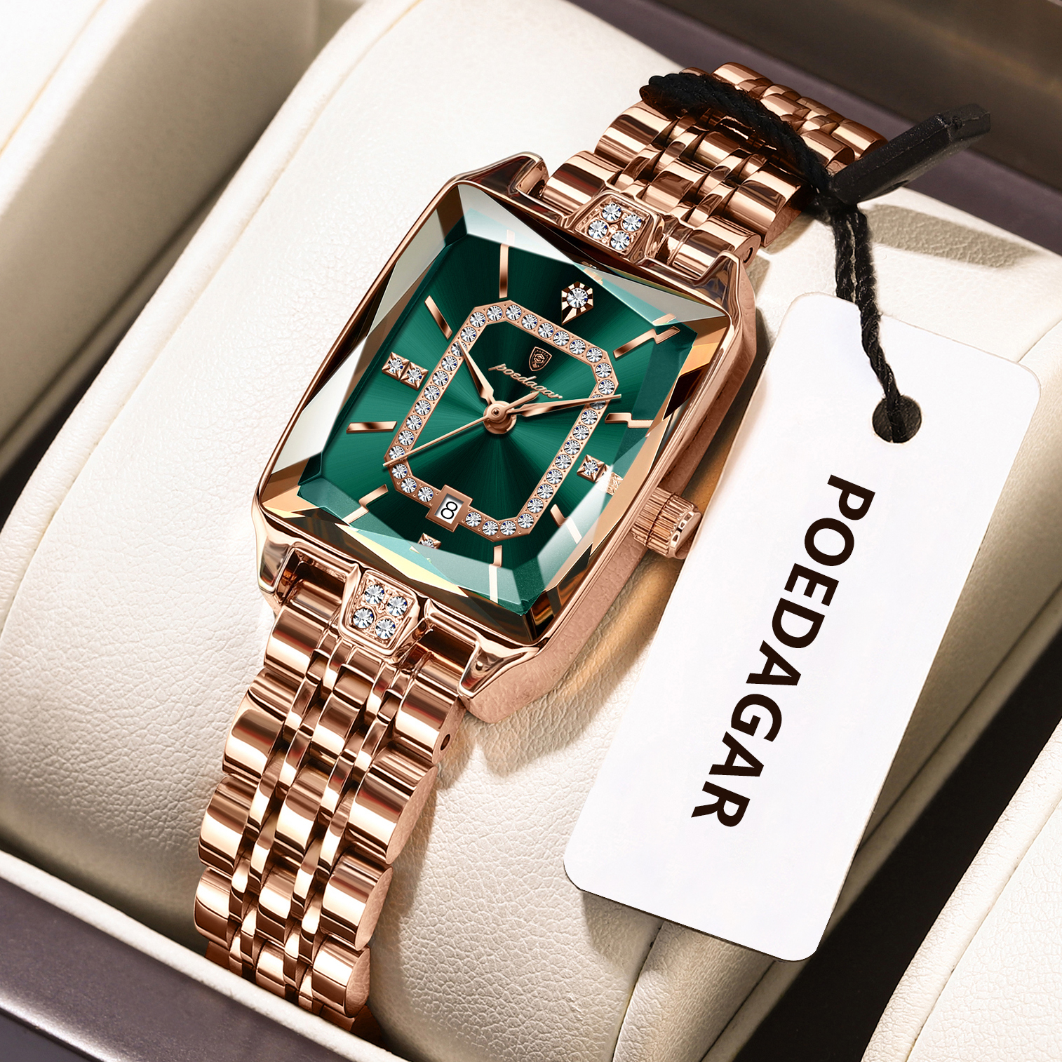 Luxury Watch Female - POEDAGAR Luxury Woman Watch Waterproof Date