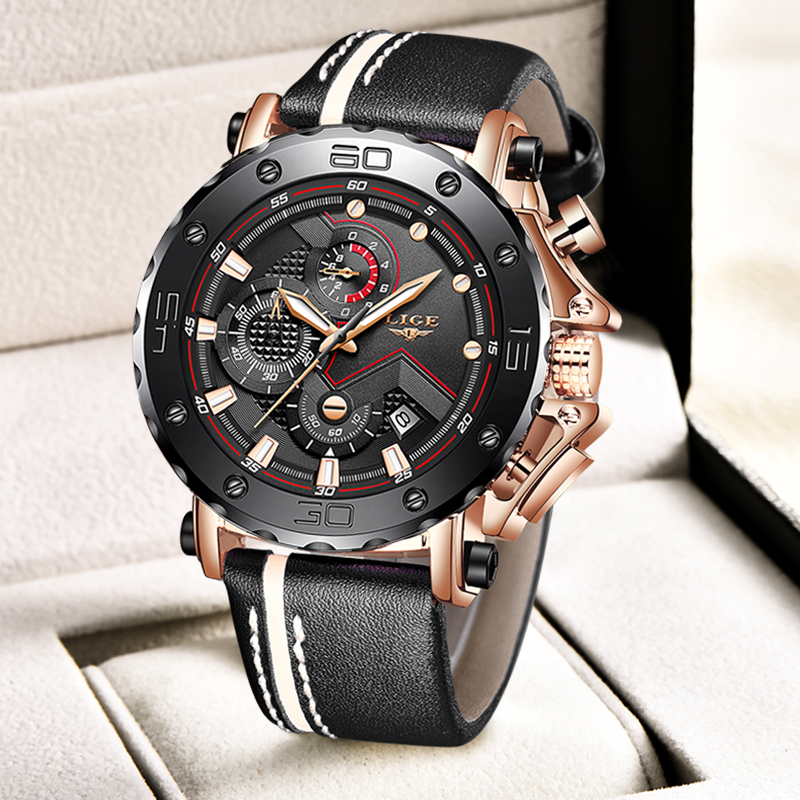 Luxury Watch Mockup - 2025 Fashion Sport Men Watches LIGE
