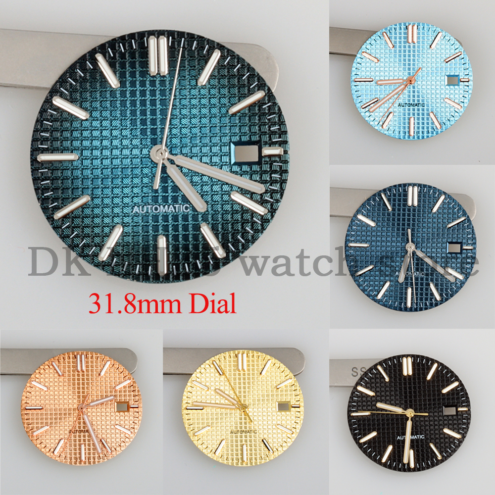 Luxury Watch With Green Dial - 31.8mm NH35 Dial Hands Black Blue