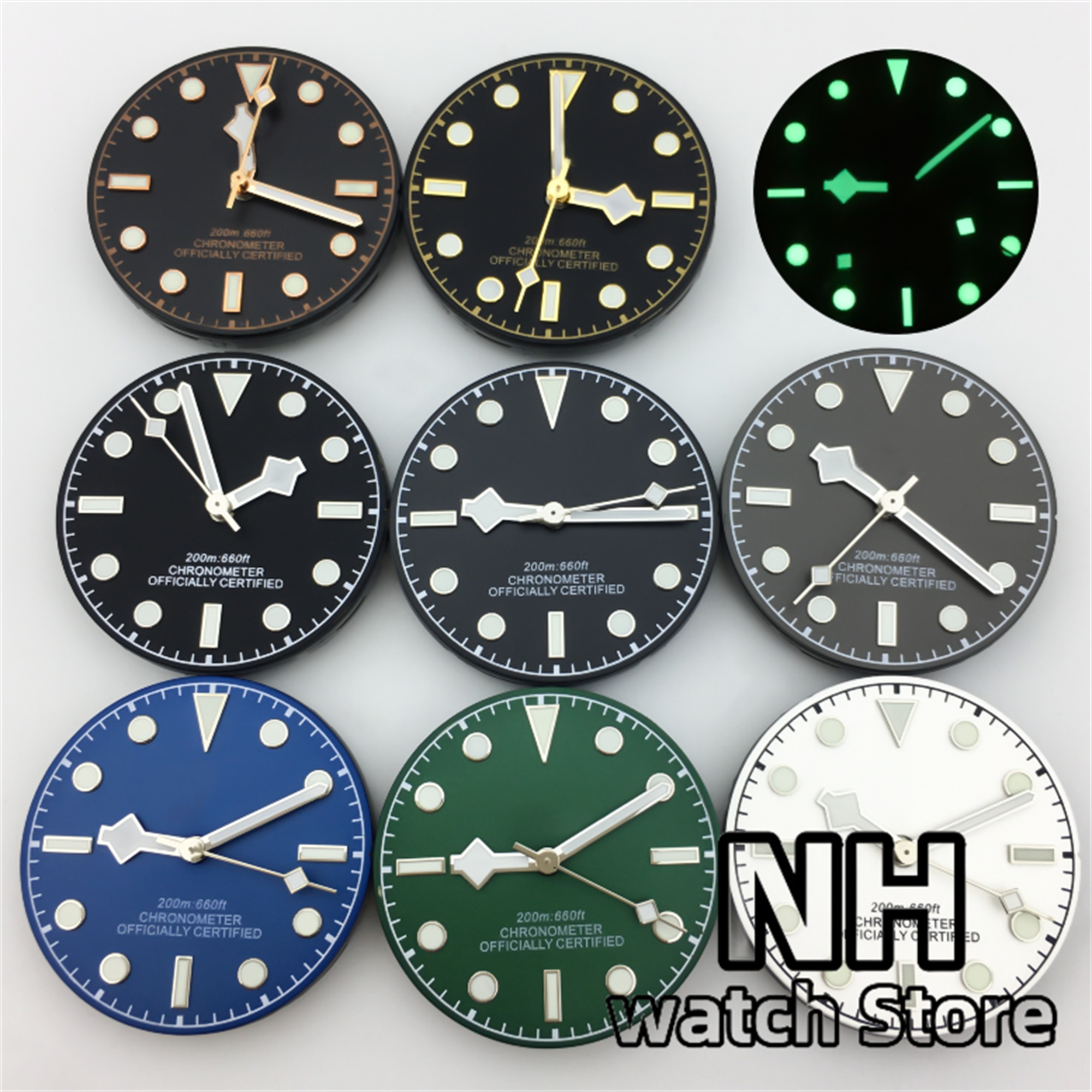 Luxury Watch With Green Dial - 29mm Black Green Grey White Dial