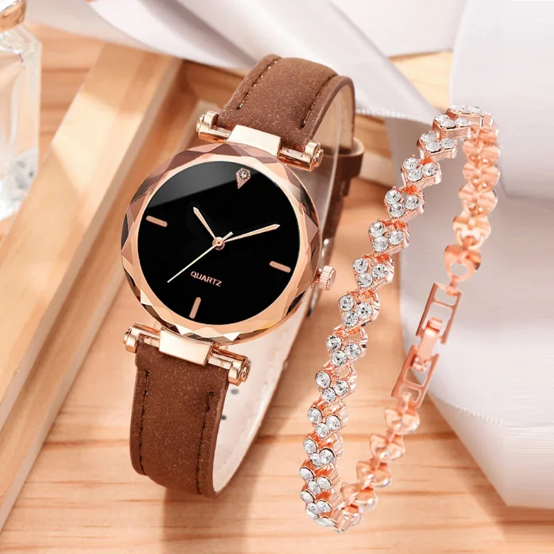 2pcs Luxury Fashion Women Watc - Luxury Watch Female review and price
