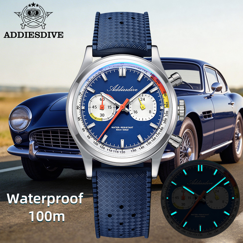 ADDIESDIVE Men Quartz Chronogr - Luxury Watch With Rubber Strap review and price