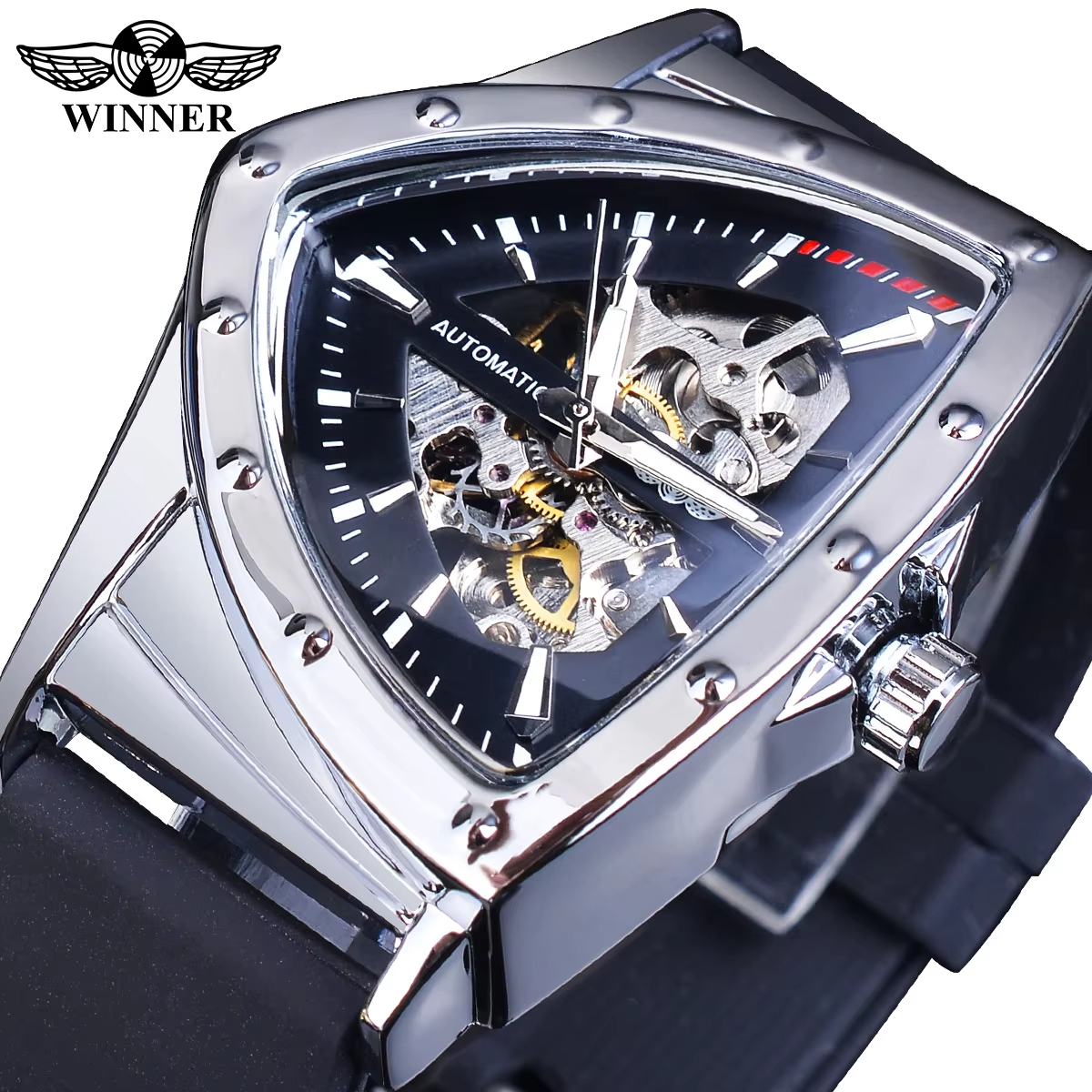 WINNER Men's Luxury Military M - Luxury Watch With Rubber Strap review and price