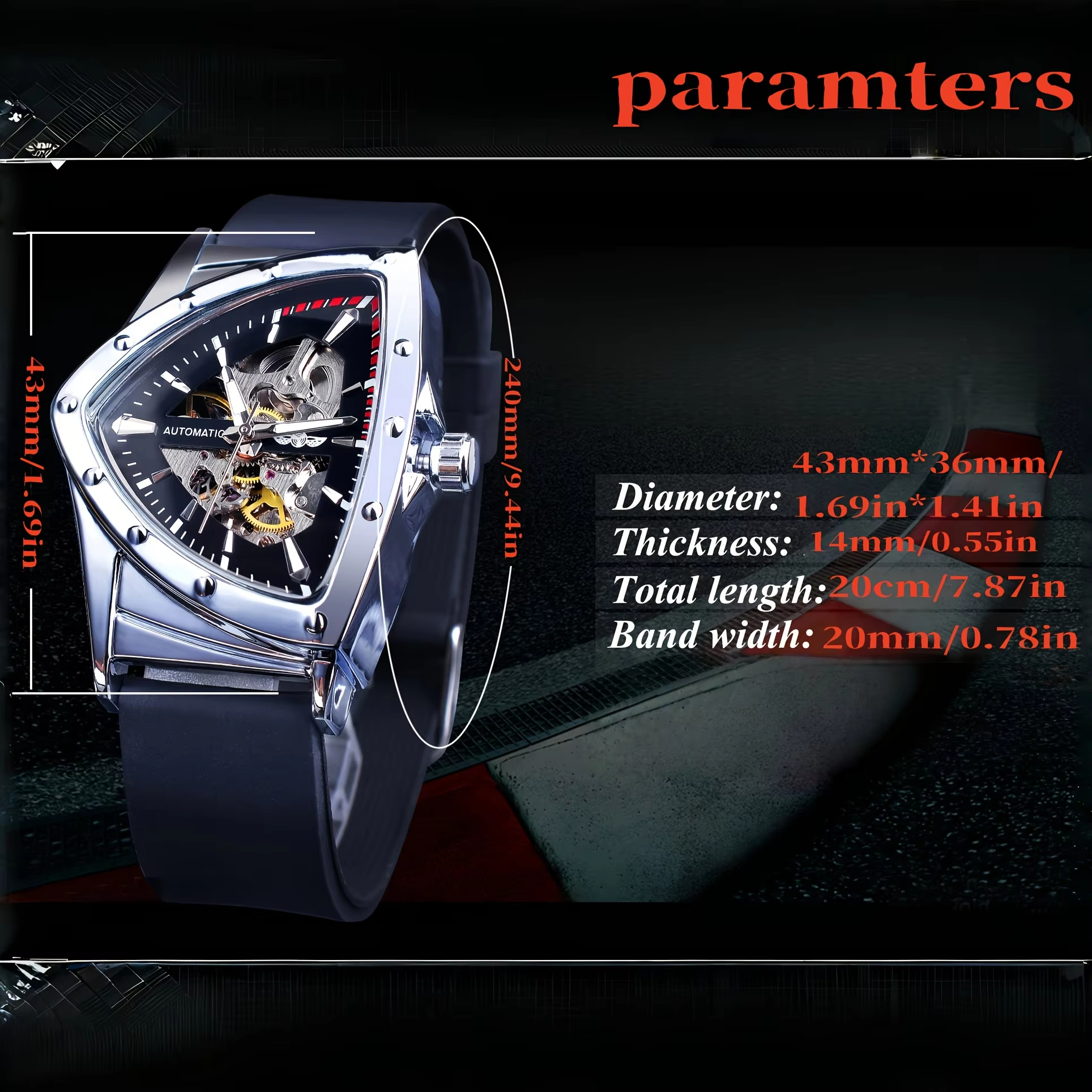 WINNER Men's Luxury Military M - Luxury Watch With Rubber Strap review and price