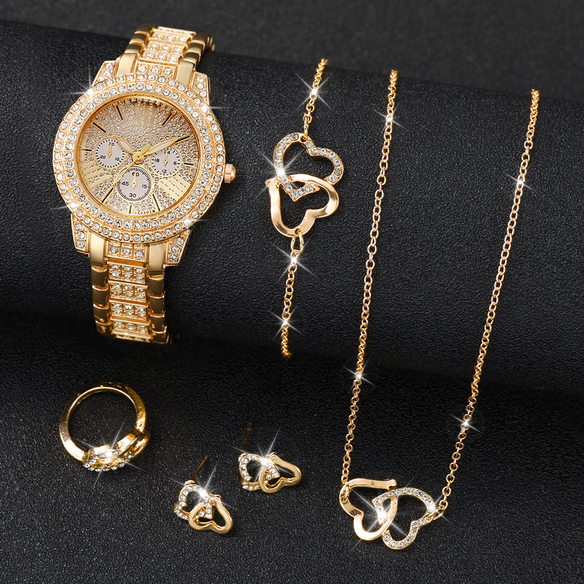 6PCS Luxury Rhinestone Women W - Luxury Watch Kit review and price