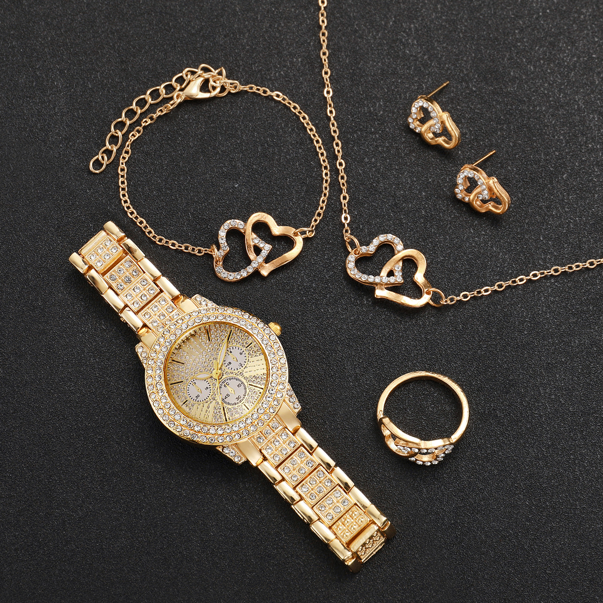 6PCS Luxury Rhinestone Women W - Luxury Watch Kit review and price