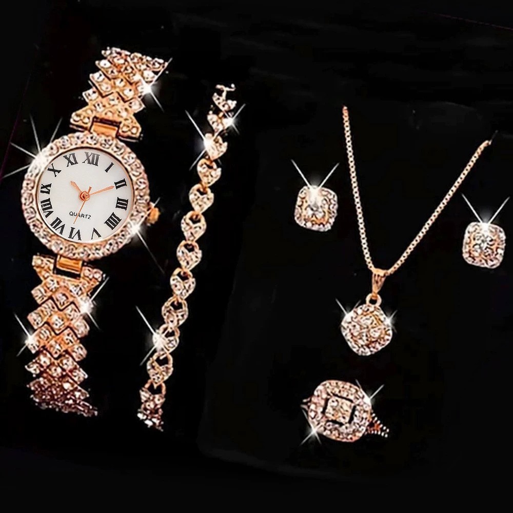 6PCS/Set Luxury Rhinestone Wom - Luxury Watch Kit review and price