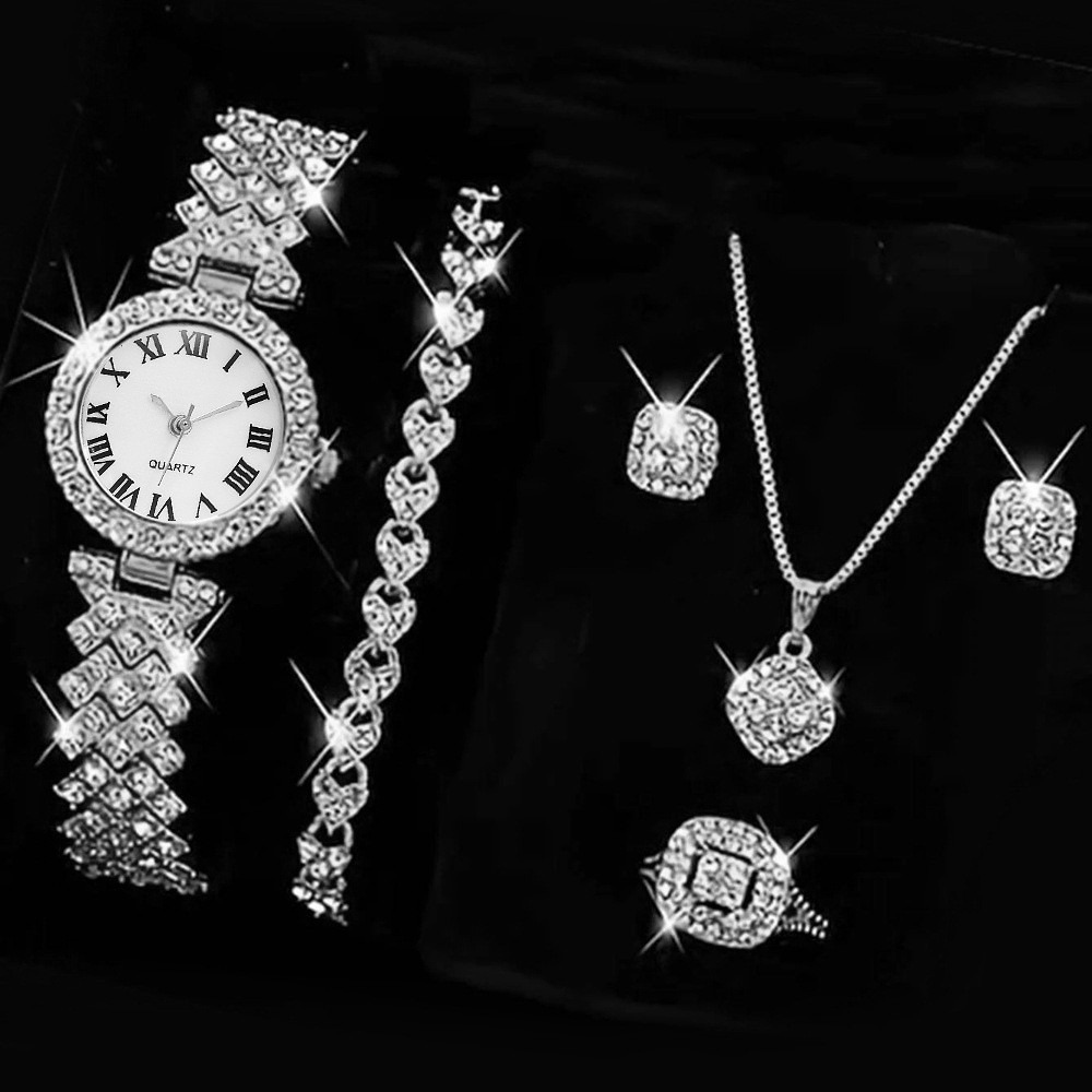 6PCS/Set Luxury Rhinestone Wom - Luxury Watch Kit review and price
