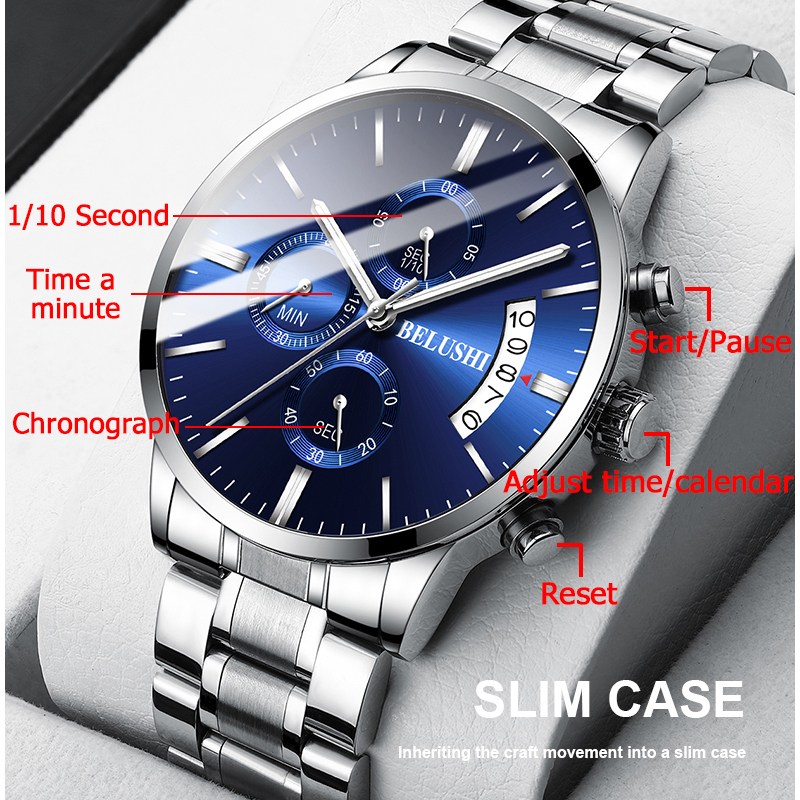 BELUSHI Fashion Men's Quartz W - Luxury Watch Mockup review and price