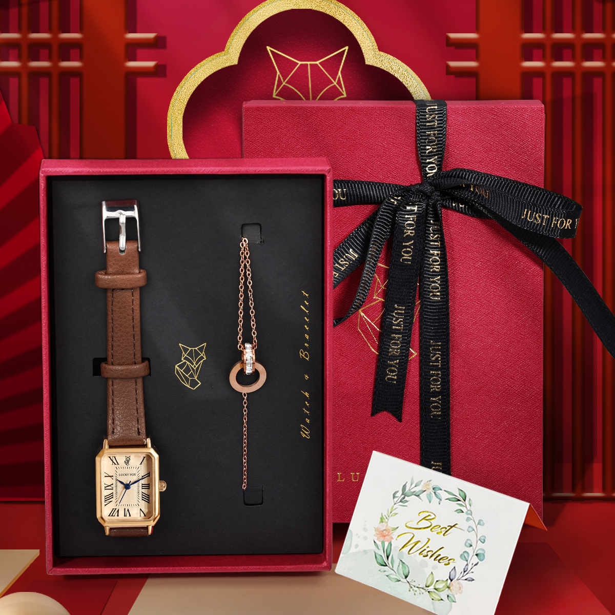 LUCKY FOX 2PCS Light Luxury Gi - Luxury Watch Kit review and price
