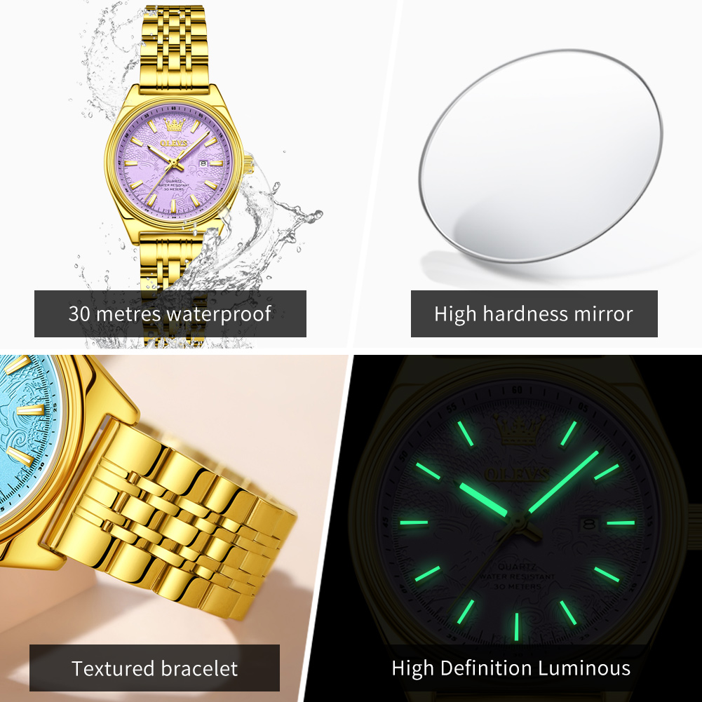 OLEVS Brand Luxury Gold Watch  - Luxury Watch Female review and price