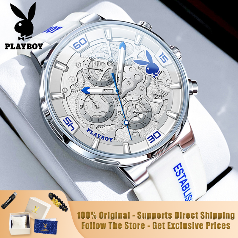 PLAYBOY 3063 Brand original au - Luxury Watch With Rubber Strap review and price