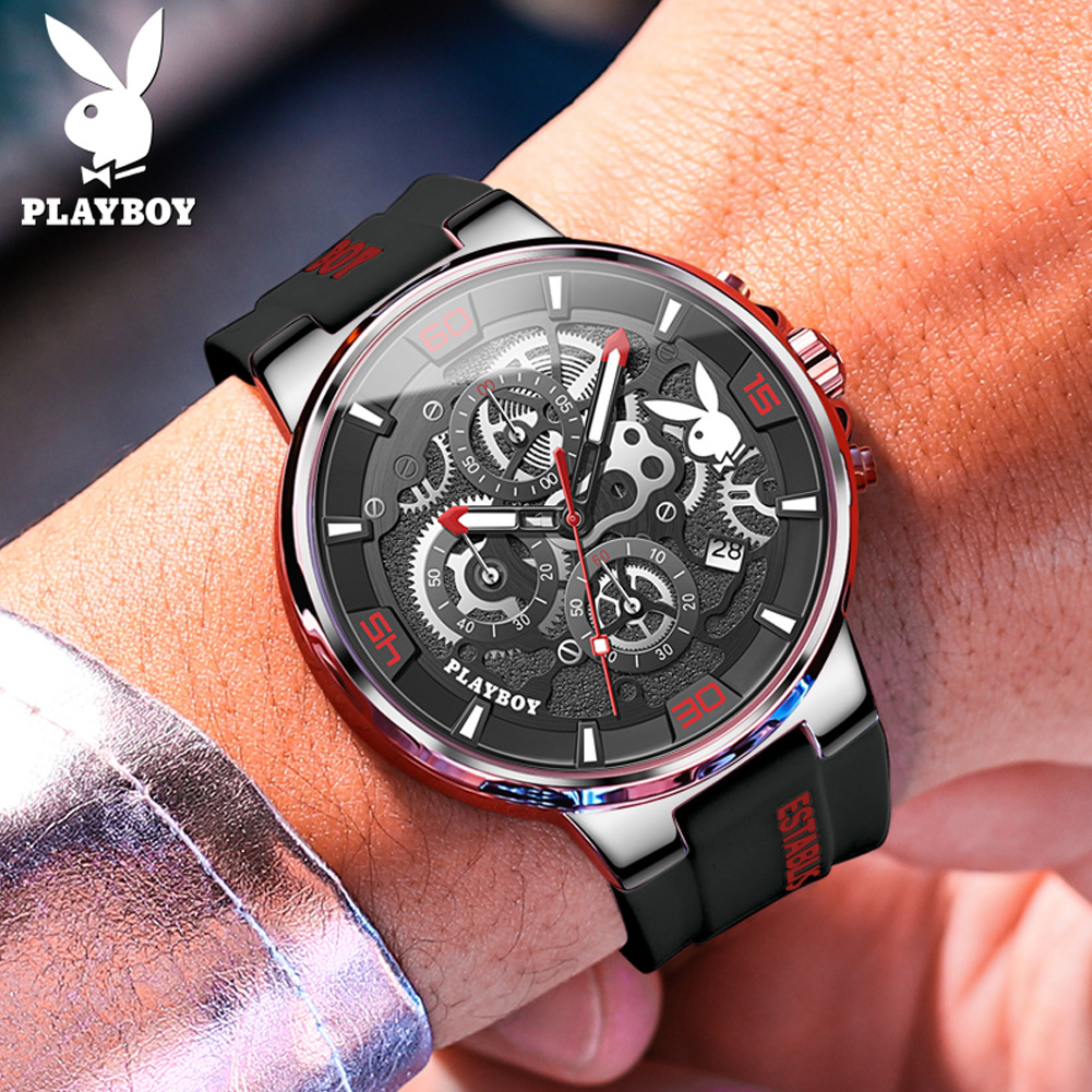 PLAYBOY 3063 Brand original au - Luxury Watch With Rubber Strap review and price
