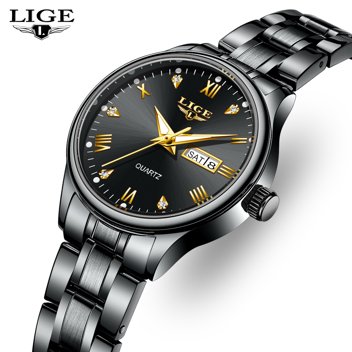 LIGE Top Band Woman Watch Clas - Open Heart Watch review and price
