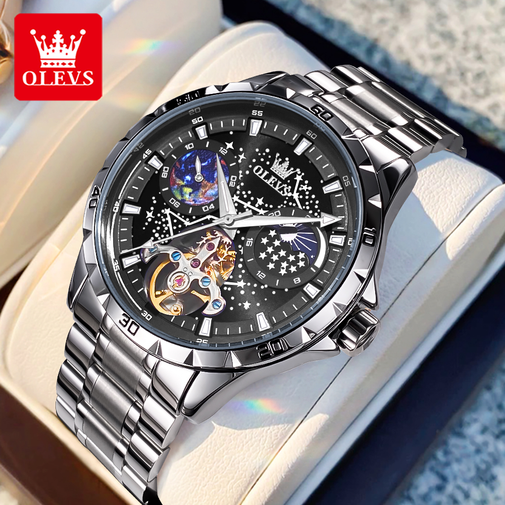 OLEVS 6689 Luxury Brand Moon P - Luxury Watch Mockup review and price