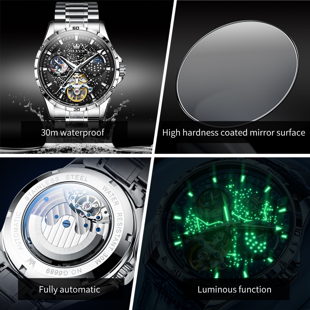 OLEVS 6689 Luxury Brand Moon P - Luxury Watch Mockup review and price