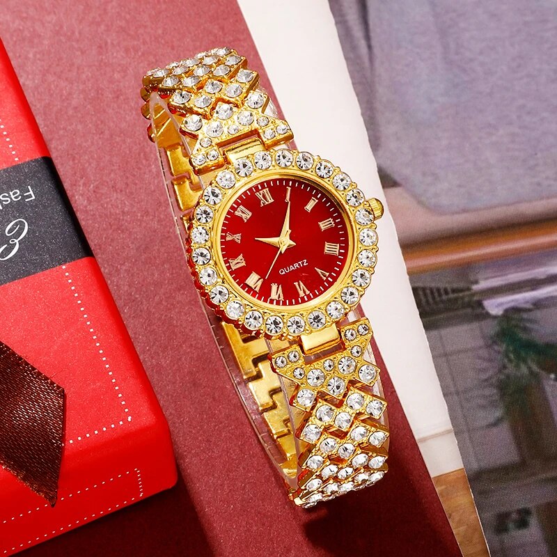 Golden Luxury Watch Women Ring - Luxury Watch Female review and price