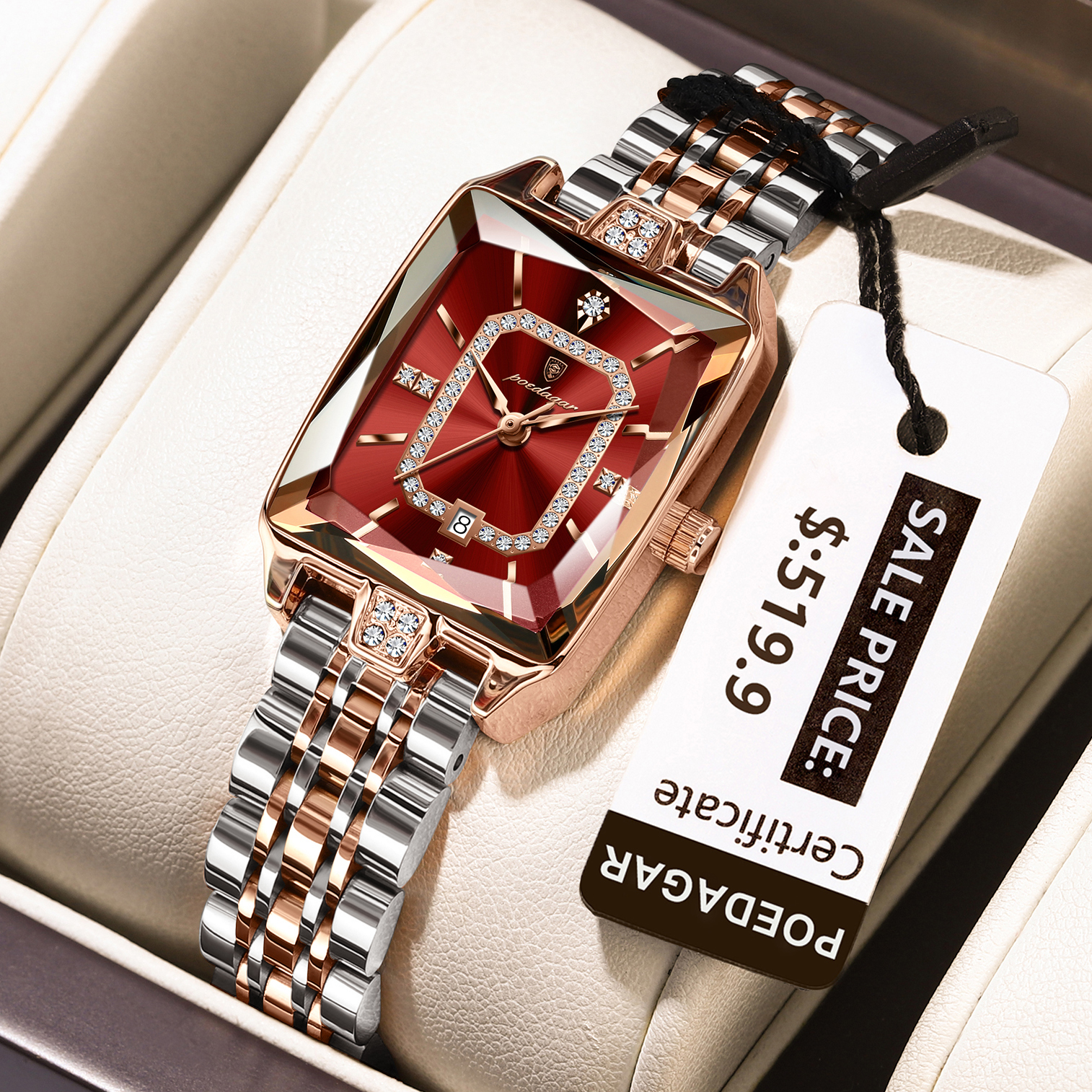 POEDAGAR Luxury Rectangle Watc - Luxury Watch Female review and price