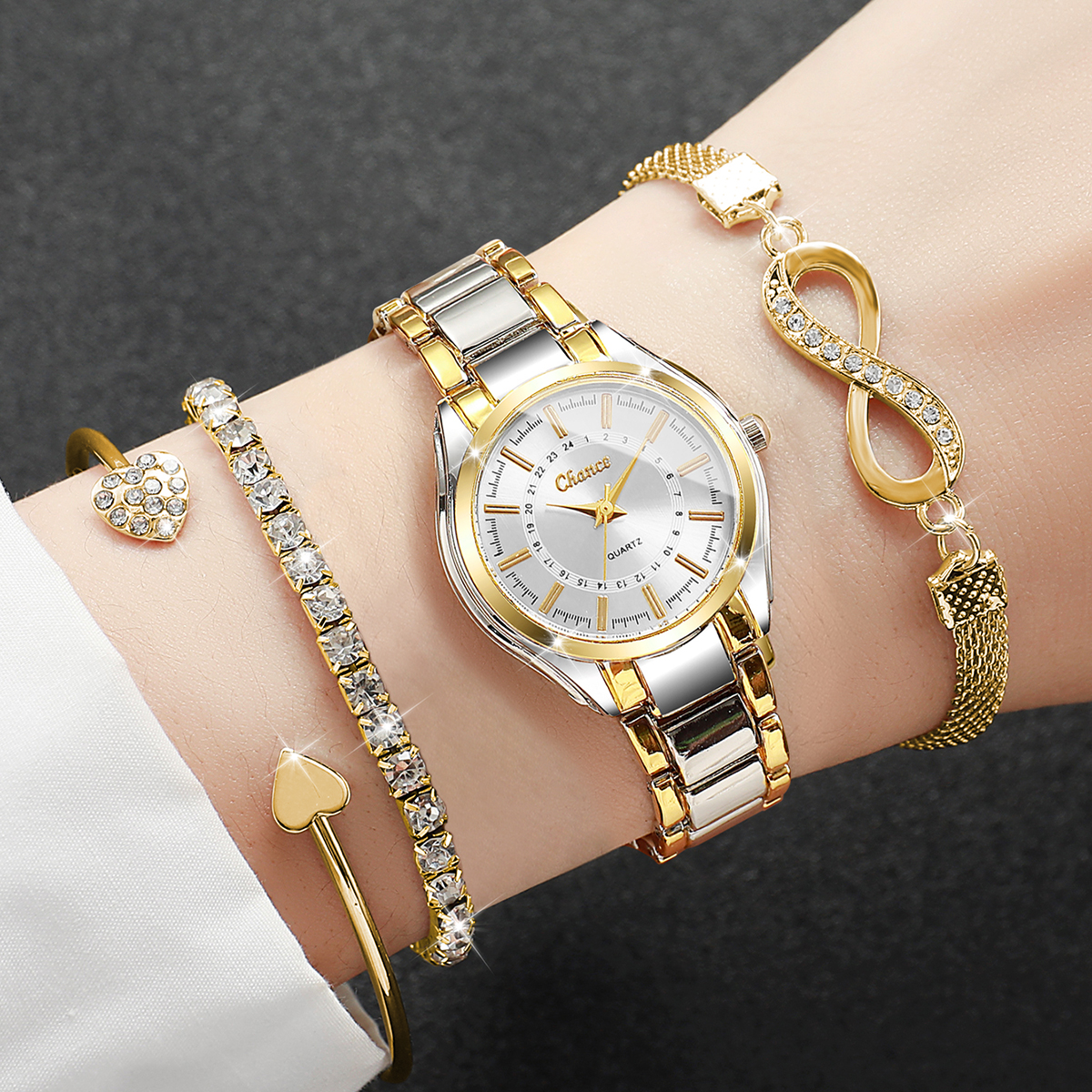 4PCS Elegant Women Watches Bra - Luxury Watch Kit review and price