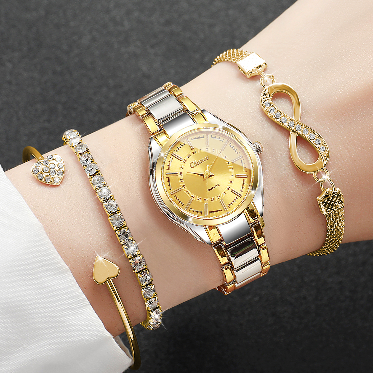 4PCS Elegant Women Watches Bra - Luxury Watch Kit review and price