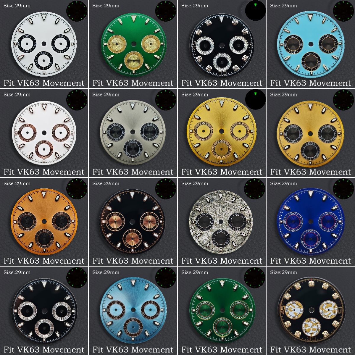 VK63 29mm Dial Watch Hands Gre - Luxury Watch With Green Dial review and price