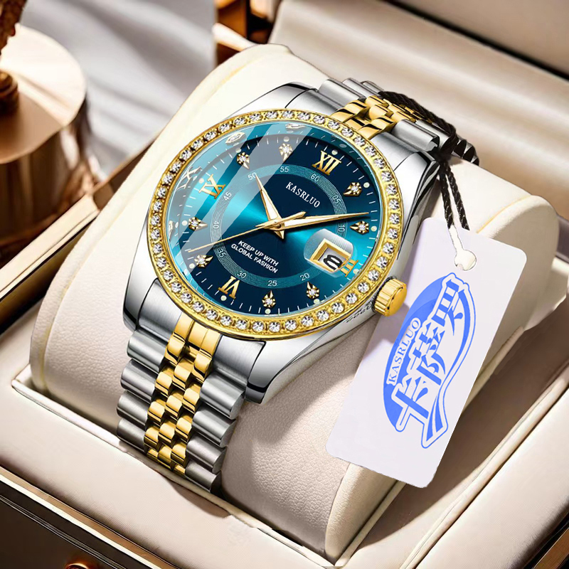KASRLUO Men's Diamond Setting  - Luxury Watch Boutique review and price