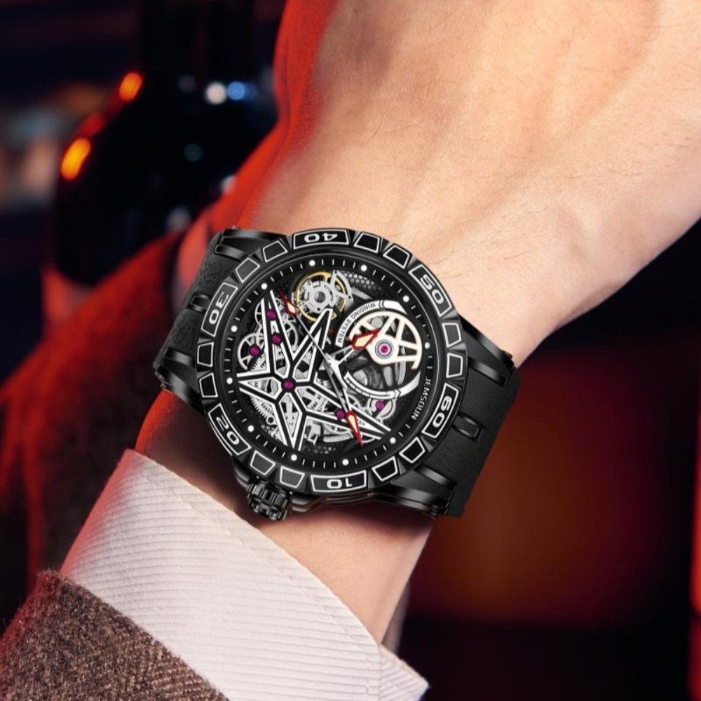 Creative 3D Quartz Watches Men - Luxury Watch With Rubber Strap review and price
