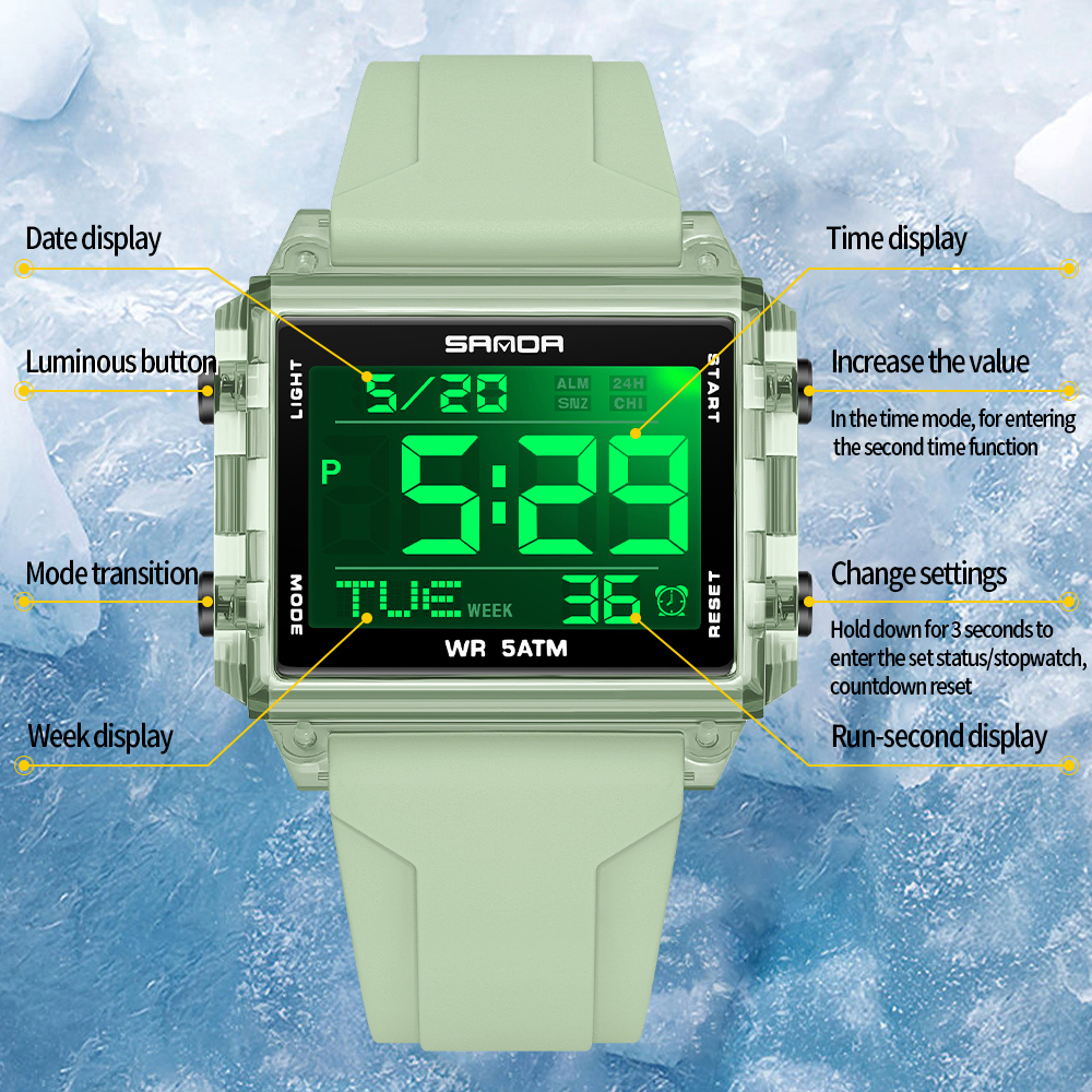 SANDA Brand Fashion LED Watch  - Luxury Watch Brands In World review and price