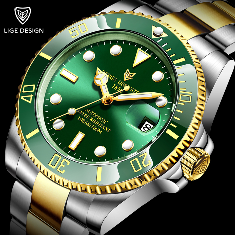LIGE 2025 New Men Mechanical W - Luxury Watch Mockup review and price