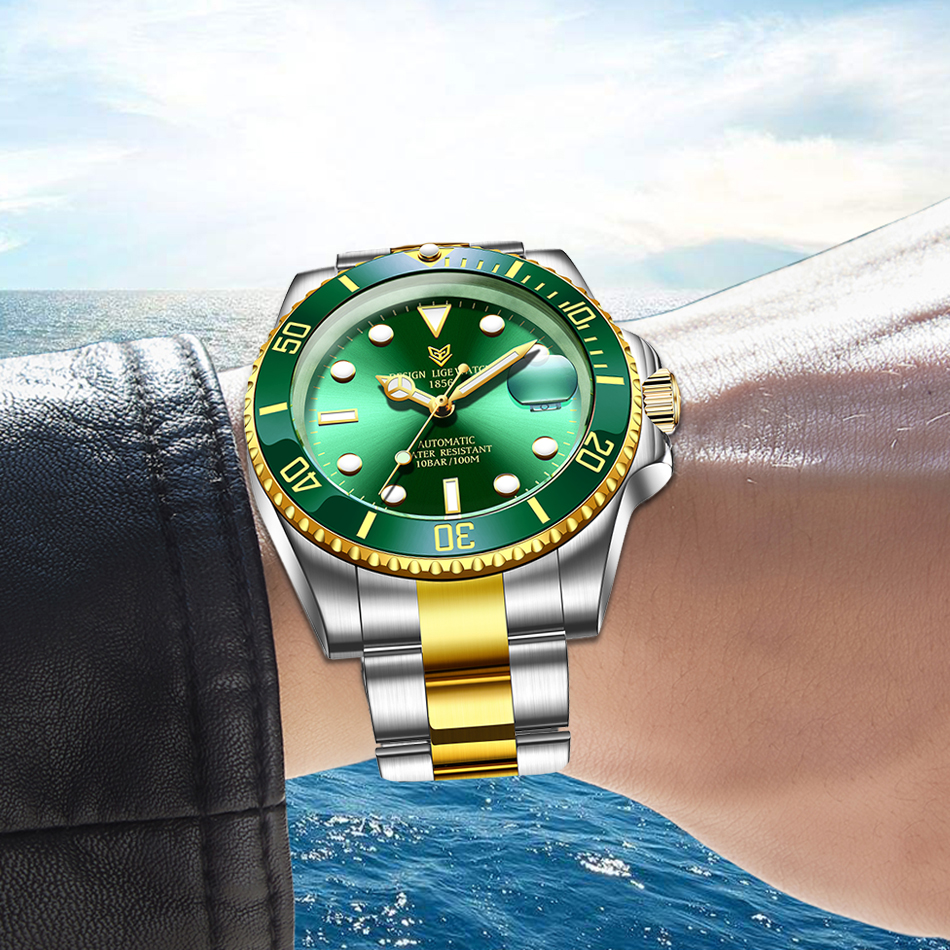 LIGE 2025 New Men Mechanical W - Luxury Watch Mockup review and price