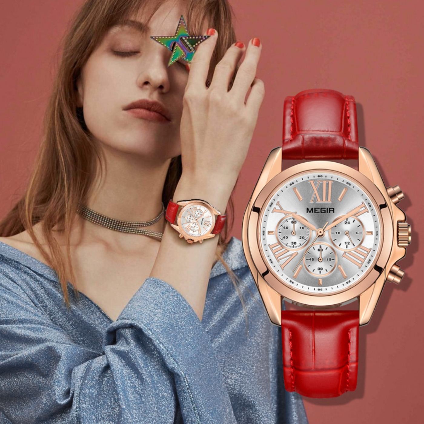 MEGIR New Luxury Leather Watch - Luxury Watch Female review and price