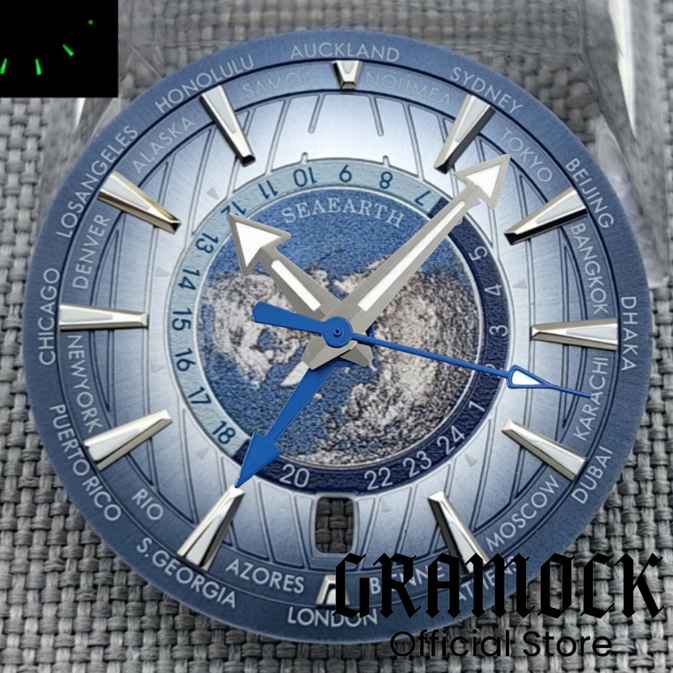 33.5mm Universal Time Blue Gre - Luxury Watch With Green Dial review and price