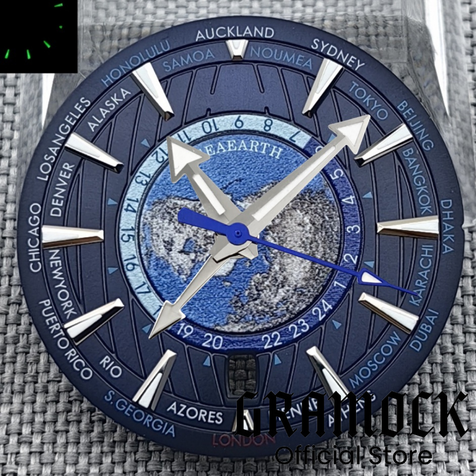 33.5mm Universal Time Blue Gre - Luxury Watch With Green Dial review and price