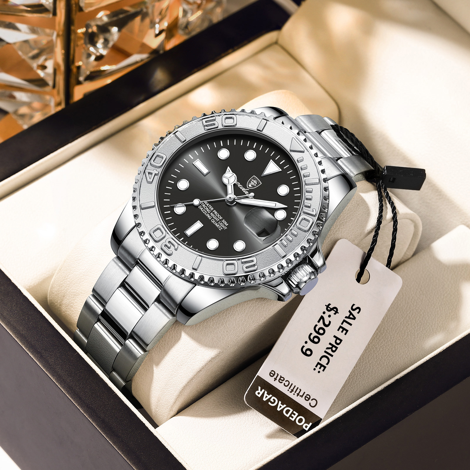 POEDAGAR Top Luxury Man Watch  - Open Heart Watch review and price