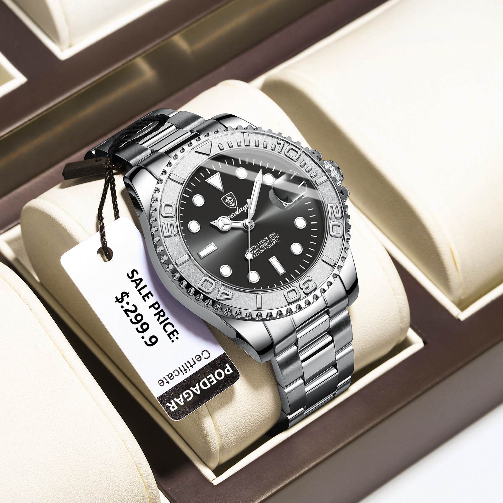 POEDAGAR Top Luxury Man Watch  - Open Heart Watch review and price