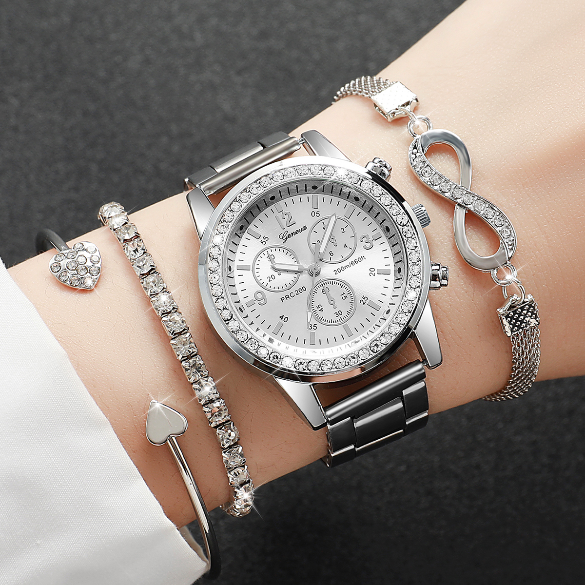 4PCS/Set Luxury Rhinestone Wom - Luxury Watch Kit review and price
