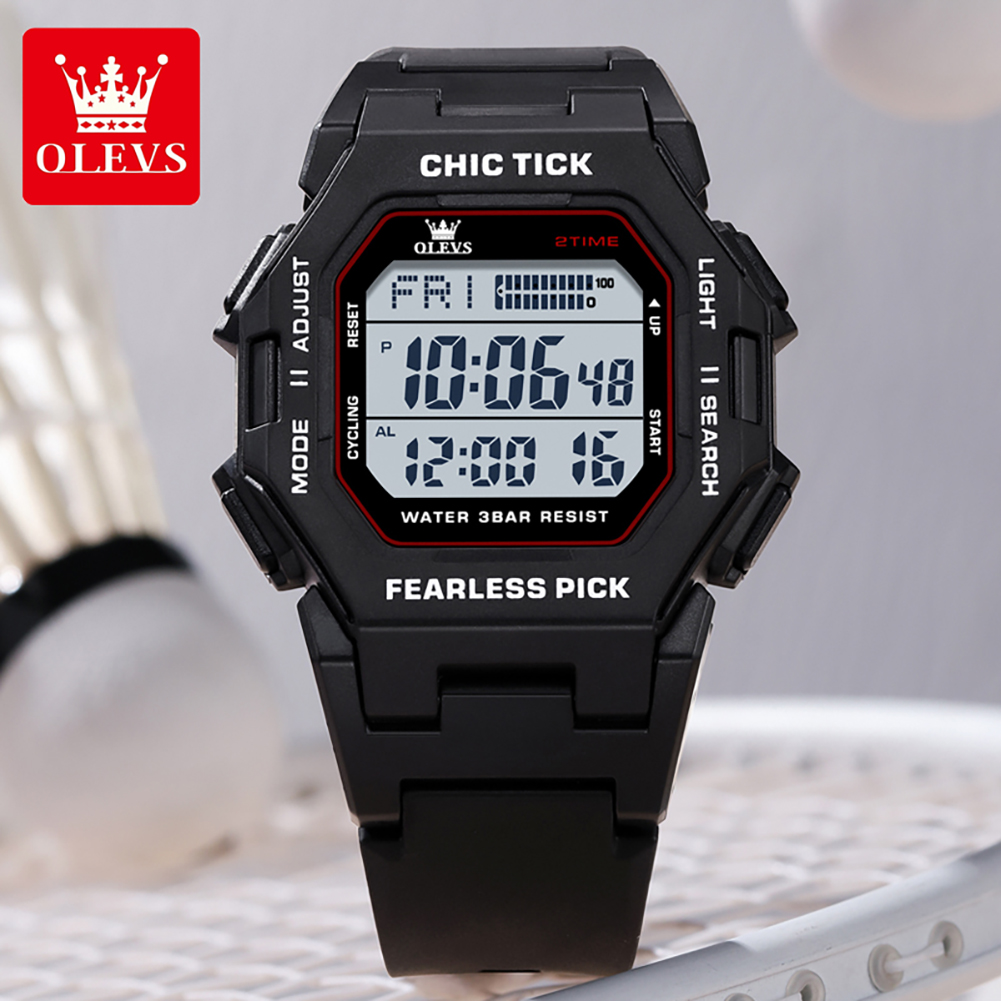 OLEVS 1119 Watches Man Electro - Luxury Watch With Rubber Strap review and price