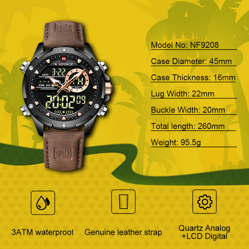 New NAVIFORCE Men Watches Quar - Luxury Watch Mockup review and price