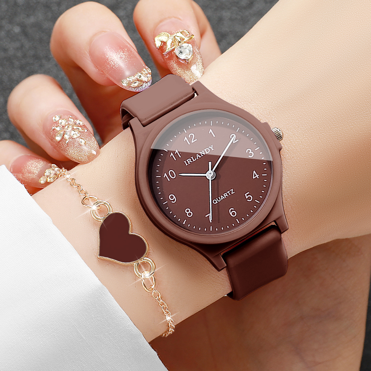 2PCS Fashion Arabic Dial Women - Open Heart Watch review and price