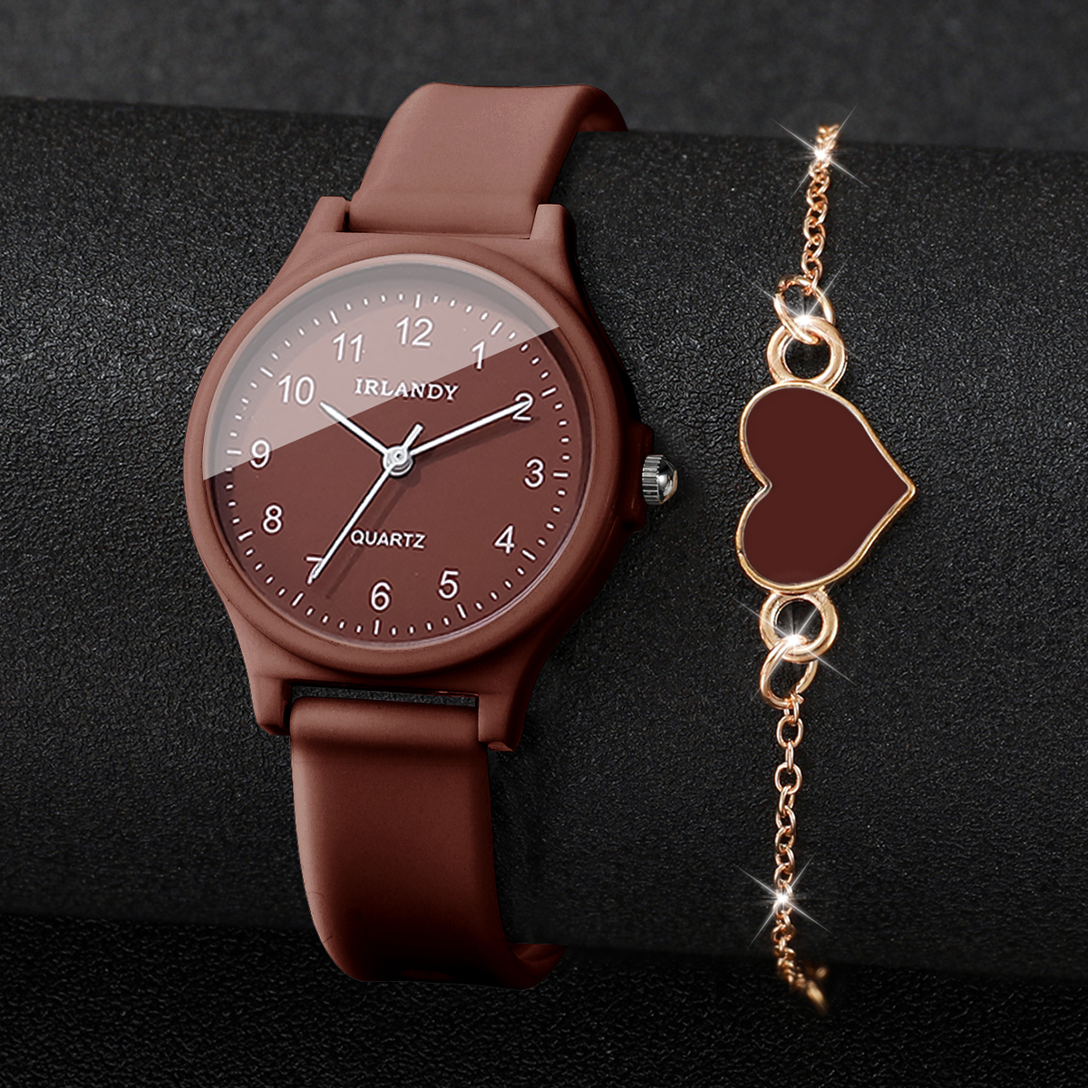 2PCS Fashion Arabic Dial Women - Open Heart Watch review and price