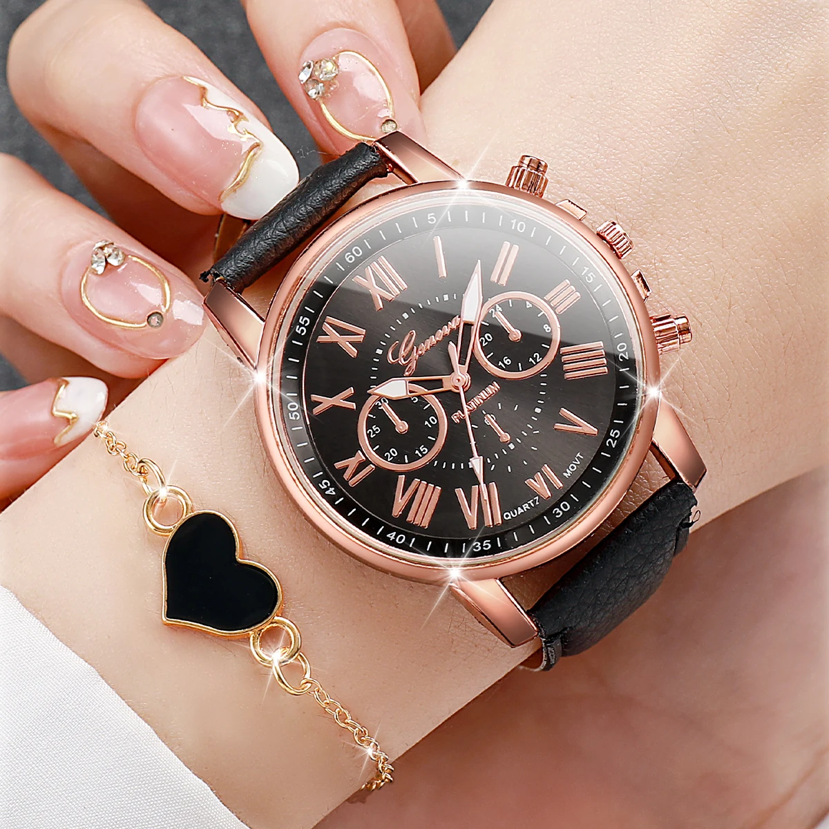 6PCS Fashion Women Watches Hea - Open Heart Watch review and price