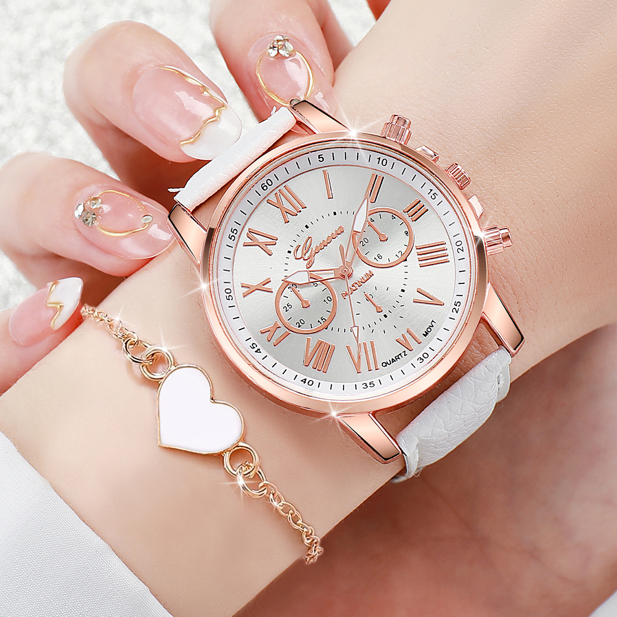 6PCS Fashion Women Watches Hea - Open Heart Watch review and price
