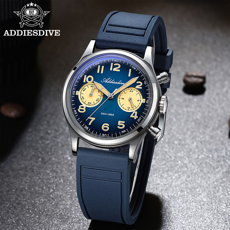ADDIESDIVE Multifunctional Chr - Luxury Watch With Rubber Strap review and price