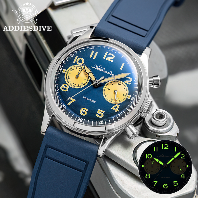 ADDIESDIVE Multifunctional Chr - Luxury Watch With Rubber Strap review and price