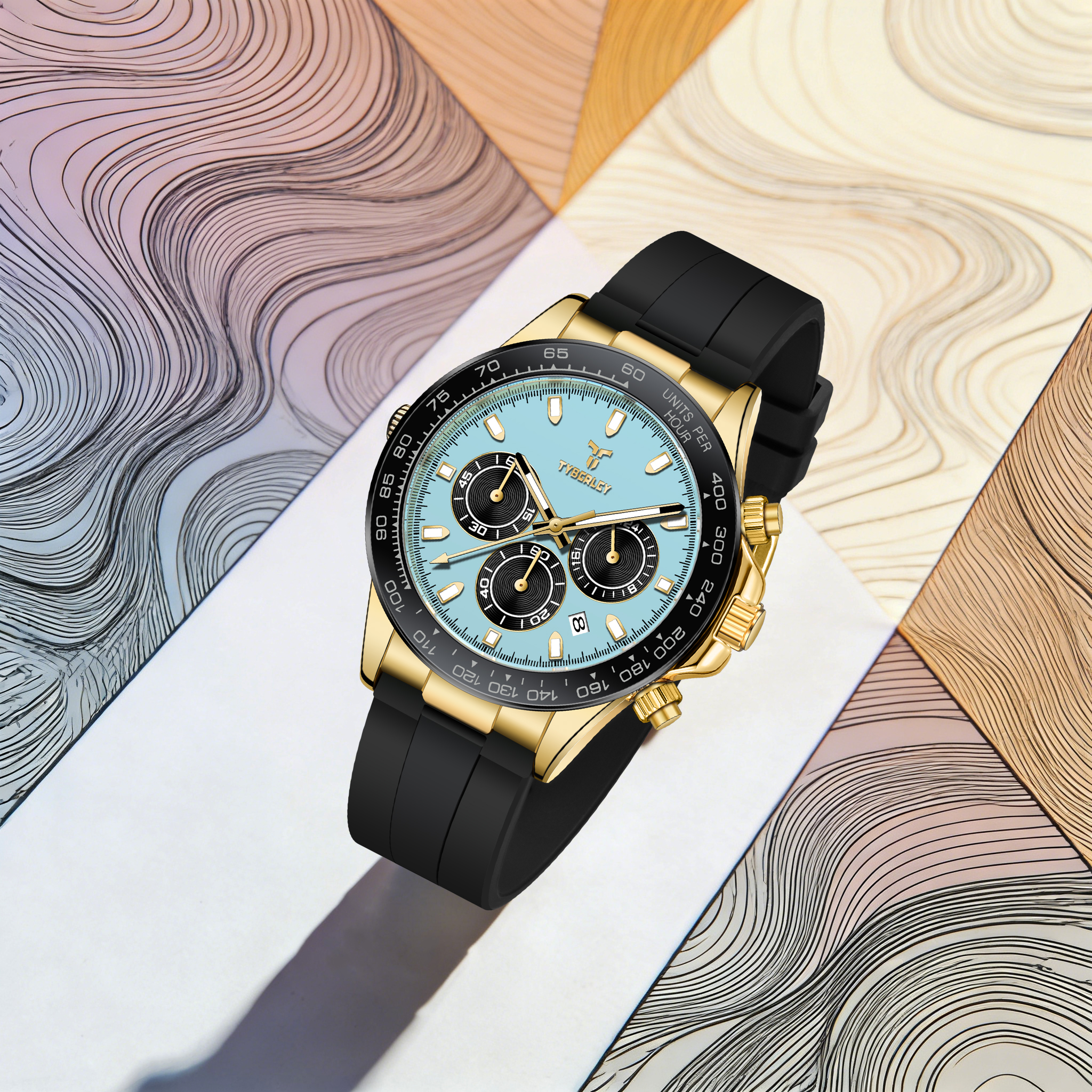 TYBERLEY Sophisticated Eleganc - Luxury Watch With Rubber Strap review and price