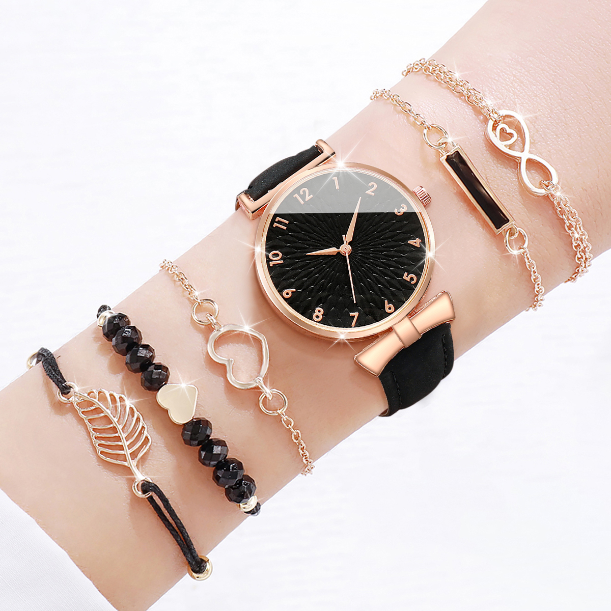 6pcs/set Women Watches Heart L - Open Heart Watch review and price